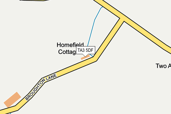 TA3 5DF map - OS OpenMap – Local (Ordnance Survey)