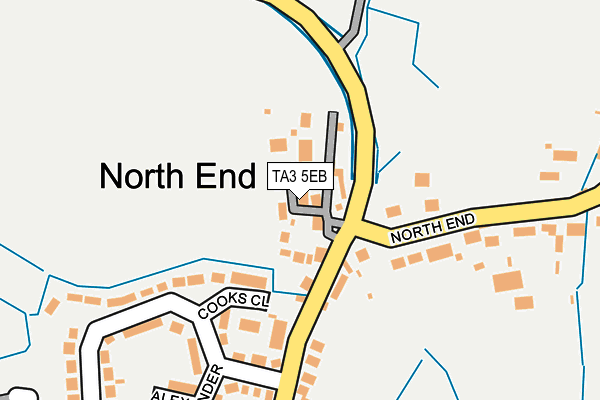 TA3 5EB map - OS OpenMap – Local (Ordnance Survey)