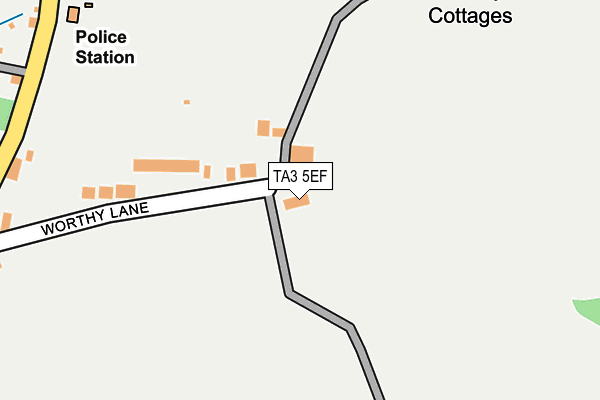 TA3 5EF map - OS OpenMap – Local (Ordnance Survey)