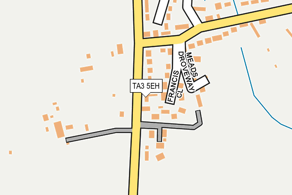 TA3 5EH map - OS OpenMap – Local (Ordnance Survey)