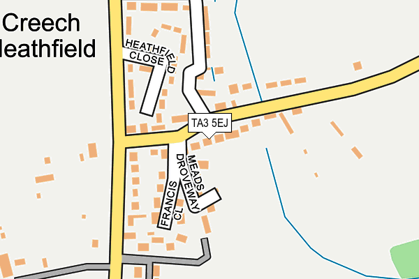 TA3 5EJ map - OS OpenMap – Local (Ordnance Survey)