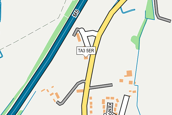 TA3 5ER map - OS OpenMap – Local (Ordnance Survey)