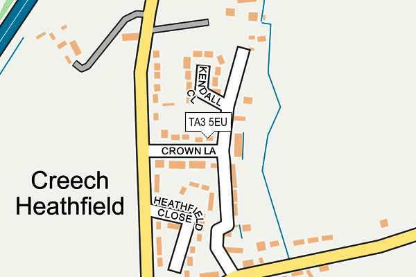TA3 5EU map - OS OpenMap – Local (Ordnance Survey)