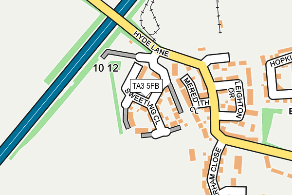 TA3 5FB map - OS OpenMap – Local (Ordnance Survey)