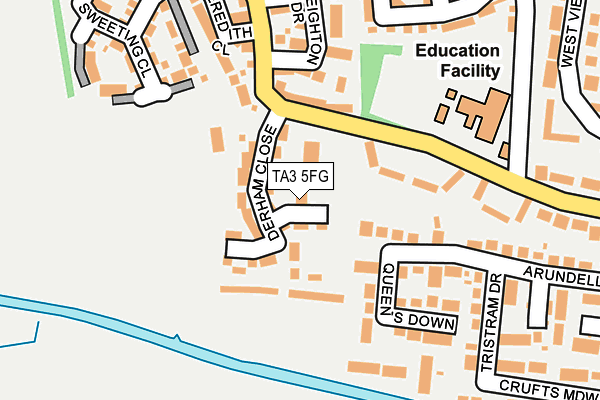 TA3 5FG map - OS OpenMap – Local (Ordnance Survey)