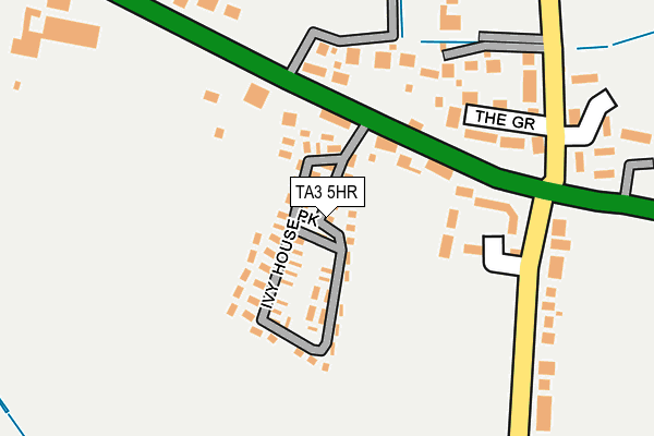 TA3 5HR map - OS OpenMap – Local (Ordnance Survey)