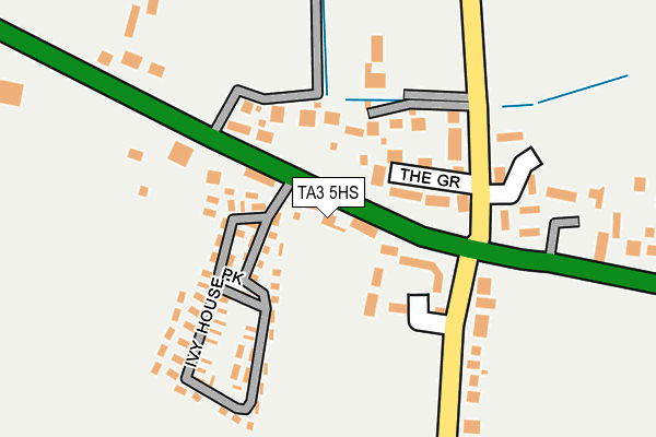 TA3 5HS map - OS OpenMap – Local (Ordnance Survey)