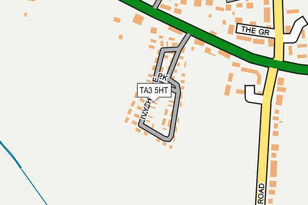 TA3 5HT map - OS OpenMap – Local (Ordnance Survey)