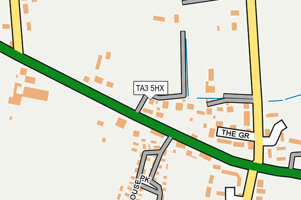 TA3 5HX map - OS OpenMap – Local (Ordnance Survey)