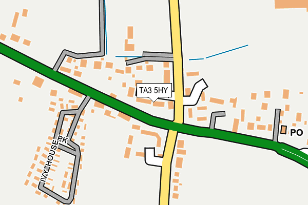 TA3 5HY map - OS OpenMap – Local (Ordnance Survey)