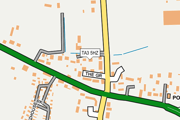 TA3 5HZ map - OS OpenMap – Local (Ordnance Survey)