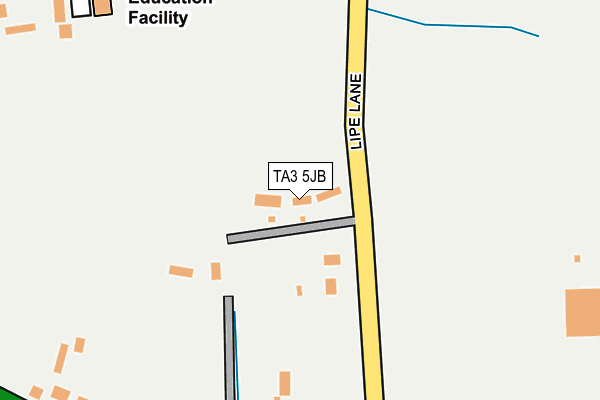 TA3 5JB map - OS OpenMap – Local (Ordnance Survey)