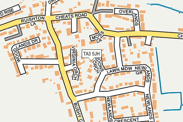 TA3 5JH map - OS OpenMap – Local (Ordnance Survey)