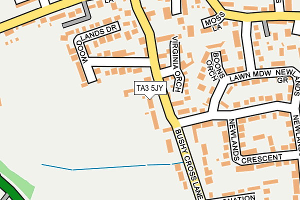 TA3 5JY map - OS OpenMap – Local (Ordnance Survey)