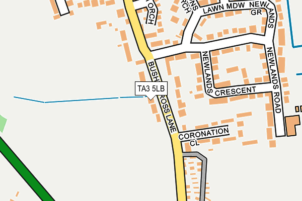 TA3 5LB map - OS OpenMap – Local (Ordnance Survey)