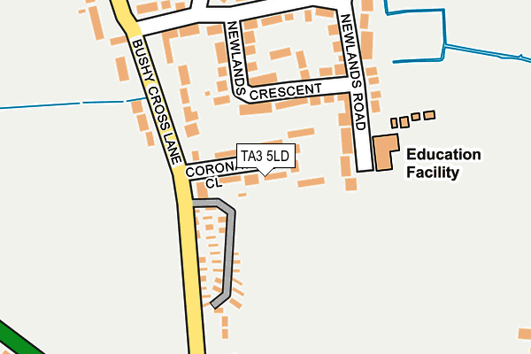 TA3 5LD map - OS OpenMap – Local (Ordnance Survey)
