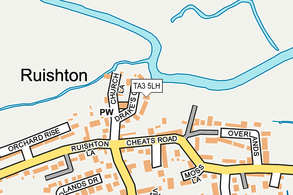 TA3 5LH map - OS OpenMap – Local (Ordnance Survey)