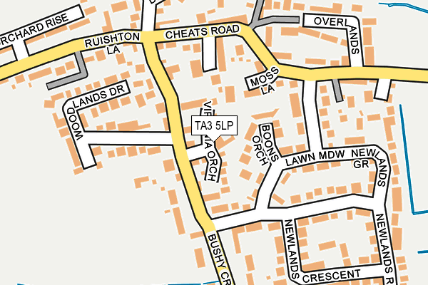 TA3 5LP map - OS OpenMap – Local (Ordnance Survey)