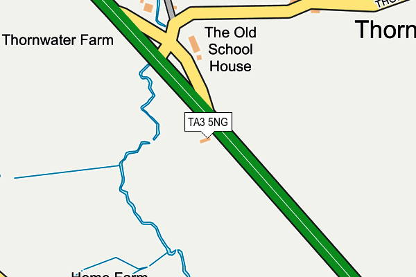 TA3 5NG map - OS OpenMap – Local (Ordnance Survey)