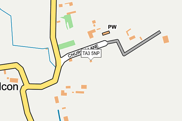 TA3 5NP map - OS OpenMap – Local (Ordnance Survey)