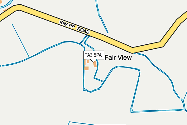 TA3 5PA map - OS OpenMap – Local (Ordnance Survey)