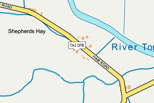 TA3 5PB map - OS OpenMap – Local (Ordnance Survey)