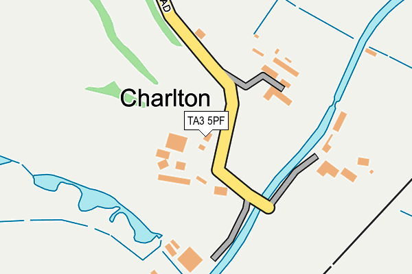 TA3 5PF map - OS OpenMap – Local (Ordnance Survey)