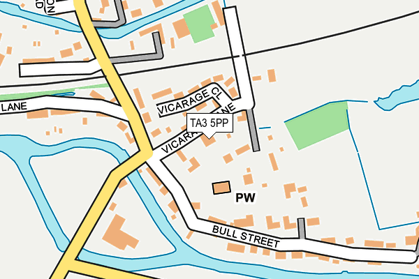 TA3 5PP map - OS OpenMap – Local (Ordnance Survey)