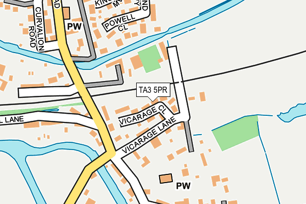 TA3 5PR map - OS OpenMap – Local (Ordnance Survey)