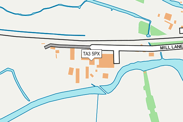 TA3 5PX map - OS OpenMap – Local (Ordnance Survey)