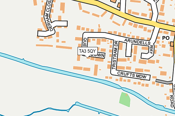 TA3 5QY map - OS OpenMap – Local (Ordnance Survey)