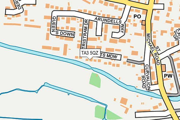 TA3 5QZ map - OS OpenMap – Local (Ordnance Survey)