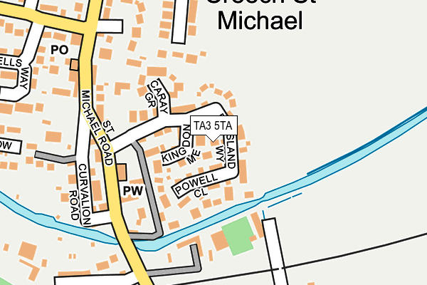 TA3 5TA map - OS OpenMap – Local (Ordnance Survey)