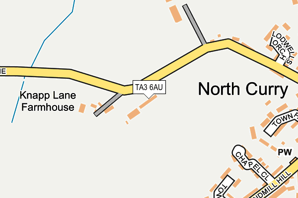 TA3 6AU map - OS OpenMap – Local (Ordnance Survey)