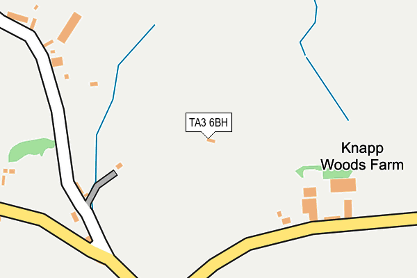 TA3 6BH map - OS OpenMap – Local (Ordnance Survey)