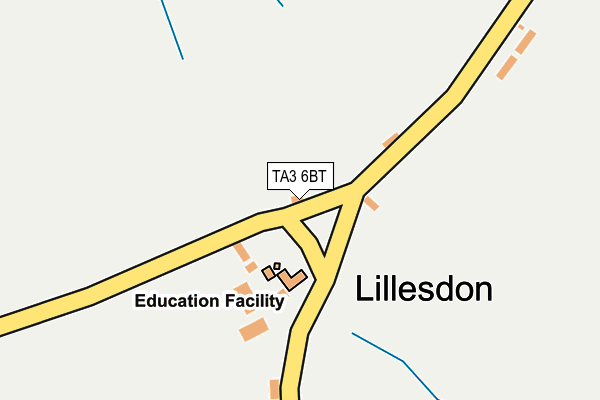 TA3 6BT map - OS OpenMap – Local (Ordnance Survey)