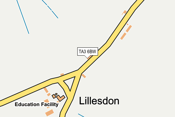 TA3 6BW map - OS OpenMap – Local (Ordnance Survey)