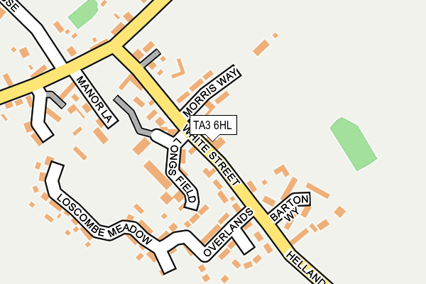TA3 6HL map - OS OpenMap – Local (Ordnance Survey)