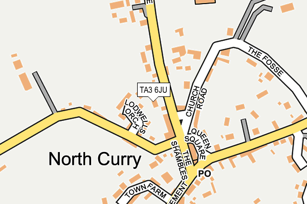 TA3 6JU map - OS OpenMap – Local (Ordnance Survey)