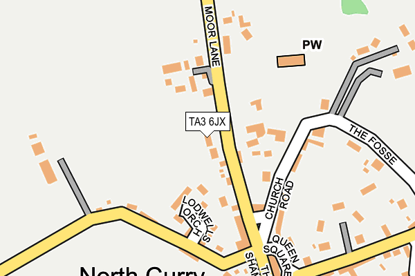 TA3 6JX map - OS OpenMap – Local (Ordnance Survey)