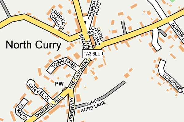 TA3 6LU map - OS OpenMap – Local (Ordnance Survey)