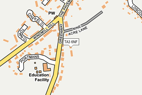 TA3 6NF map - OS OpenMap – Local (Ordnance Survey)