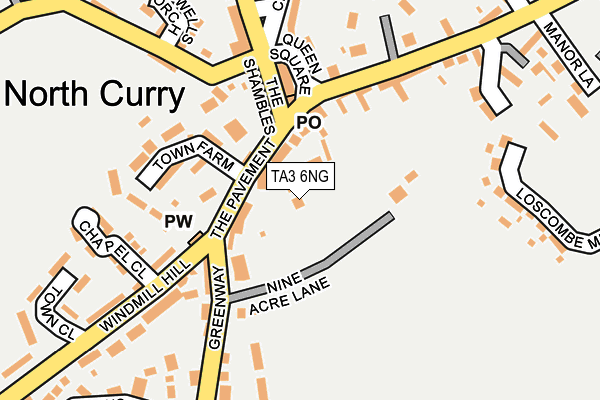 TA3 6NG map - OS OpenMap – Local (Ordnance Survey)