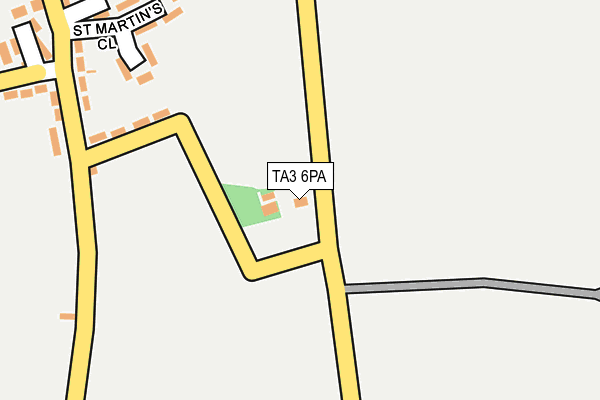 TA3 6PA map - OS OpenMap – Local (Ordnance Survey)