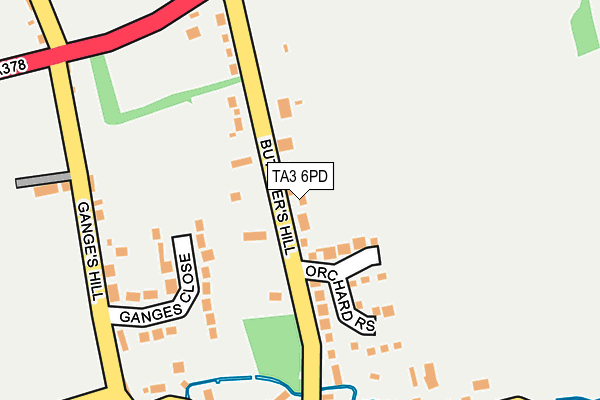 TA3 6PD map - OS OpenMap – Local (Ordnance Survey)