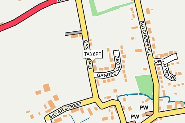 TA3 6PF map - OS OpenMap – Local (Ordnance Survey)
