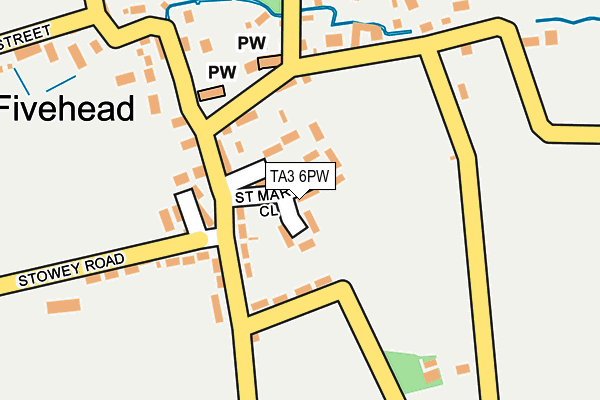 TA3 6PW map - OS OpenMap – Local (Ordnance Survey)