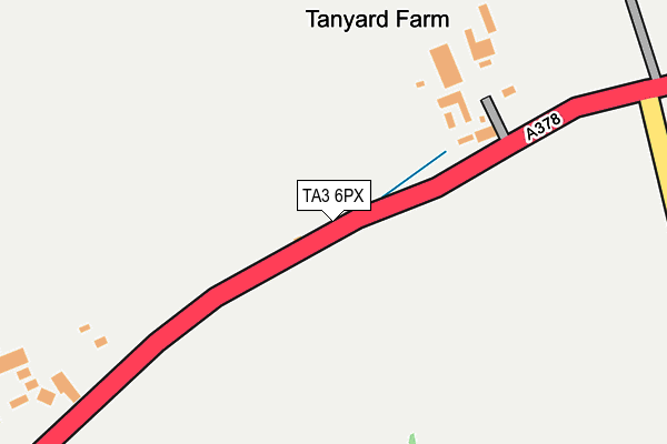 TA3 6PX map - OS OpenMap – Local (Ordnance Survey)
