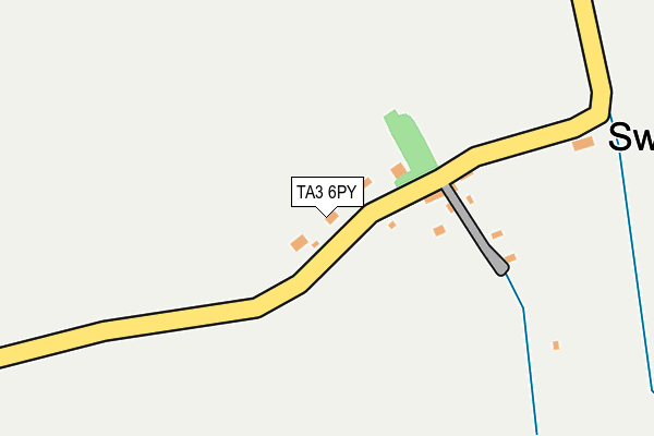 TA3 6PY map - OS OpenMap – Local (Ordnance Survey)