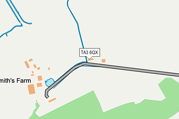 TA3 6QX map - OS OpenMap – Local (Ordnance Survey)